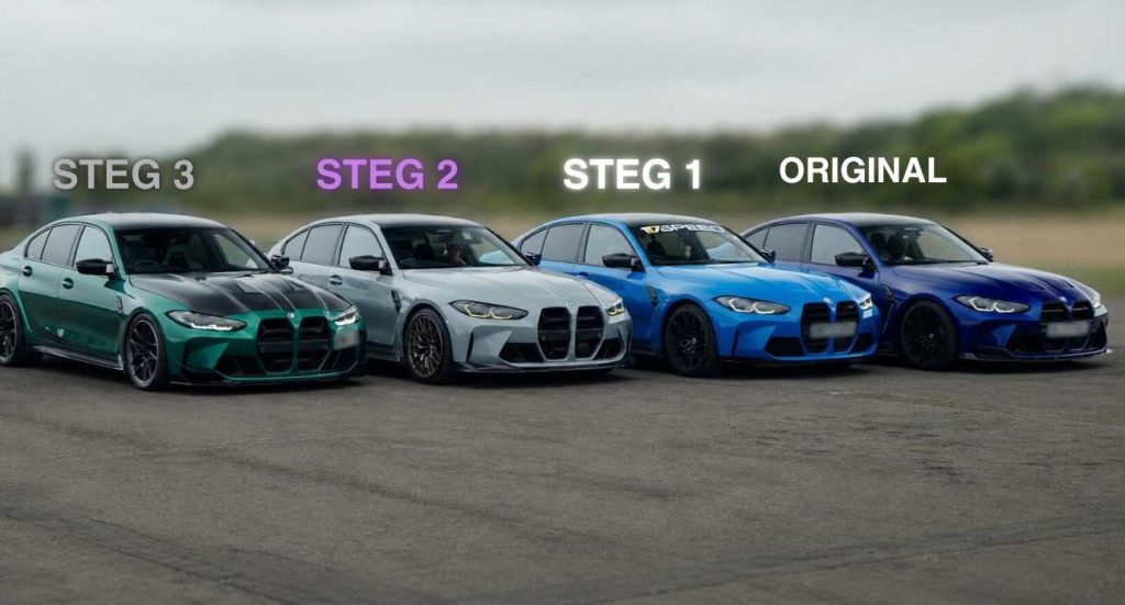 4 BMW M3 PÅ DRAGSTRIP